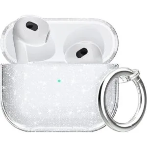 Aircawin Funda para Airpods 3 con purpurina transparente_1