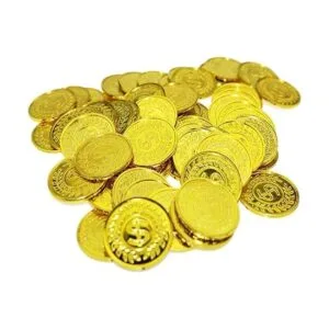 Juego de 100 monedas de oro pirata juego de monedas de_2