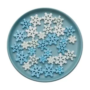 Sowaka 30 piezas de resina de copo de nieve de varios_2
