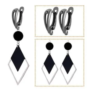 16 ganchos de latón para aretes franceses con lazo_4