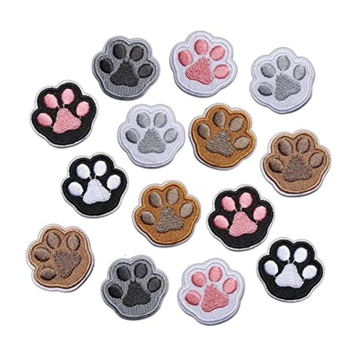 Nicime 14 parches de estampado de patas para ropa parches_1