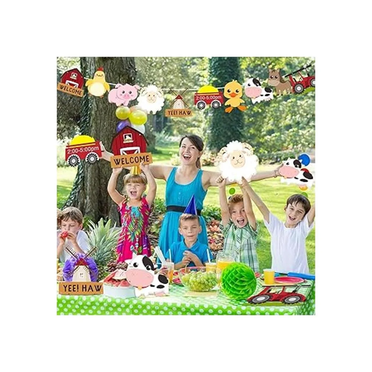 Decoración de fiesta temática de animales de granja_7