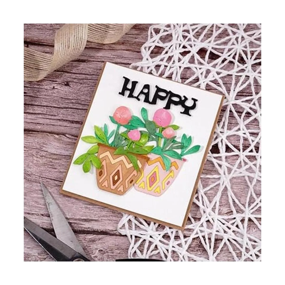 Macetas de metal troqueles de corte plantillas de_2