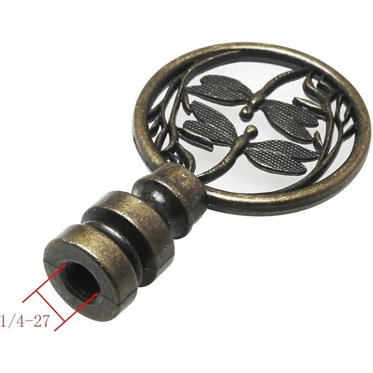 DGBRSM Remates de lámpara de libélulas dobles de 138_2