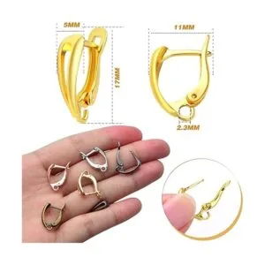 16 ganchos de latón para aretes franceses con lazo_3