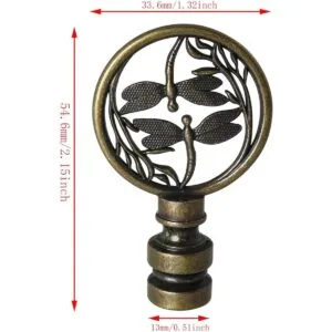 DGBRSM Remates de lámpara de libélulas dobles de 138_3