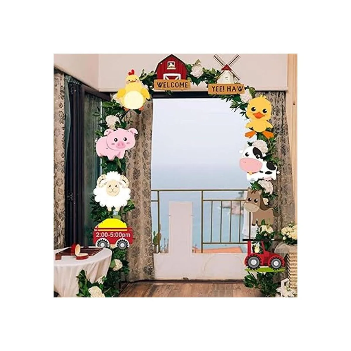 Decoración de fiesta temática de animales de granja_3