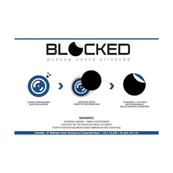 BLOCKED Cubiertas de vinilo para cámara web y cámara_5