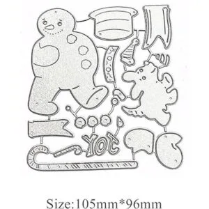 XMYXCRAFT Troqueles de metal de Navidad muñeco de nieve y_2