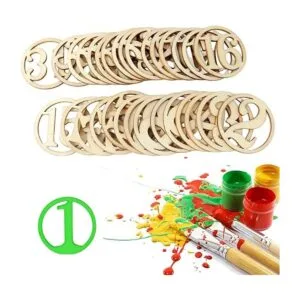 yueton Adornos de números de madera de 1 a 31 piezas de_4