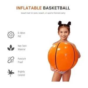 4Es Novelty Balón de baloncesto inflable de 20 pulgadas_2