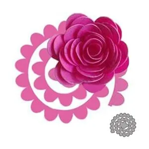 XMYXCRAFT Troqueles de metal con flores en espiral 3D_7