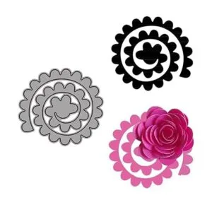 XMYXCRAFT Troqueles de metal con flores en espiral 3D_3