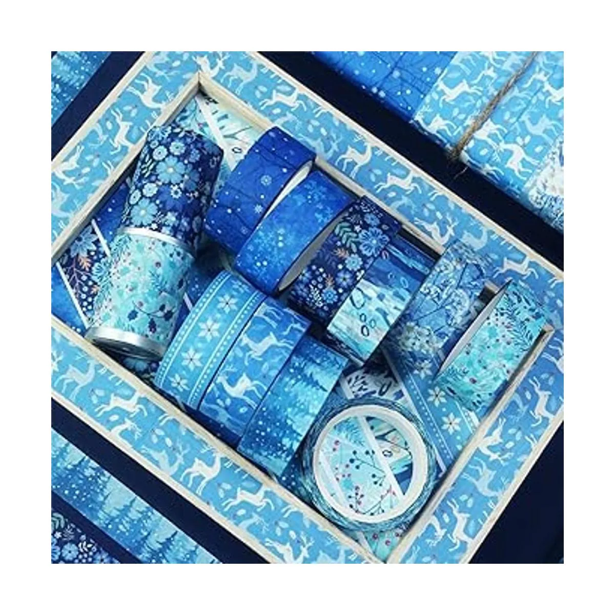 Yubbaex Juego de 10 rollos de cinta Washi de invierno_3