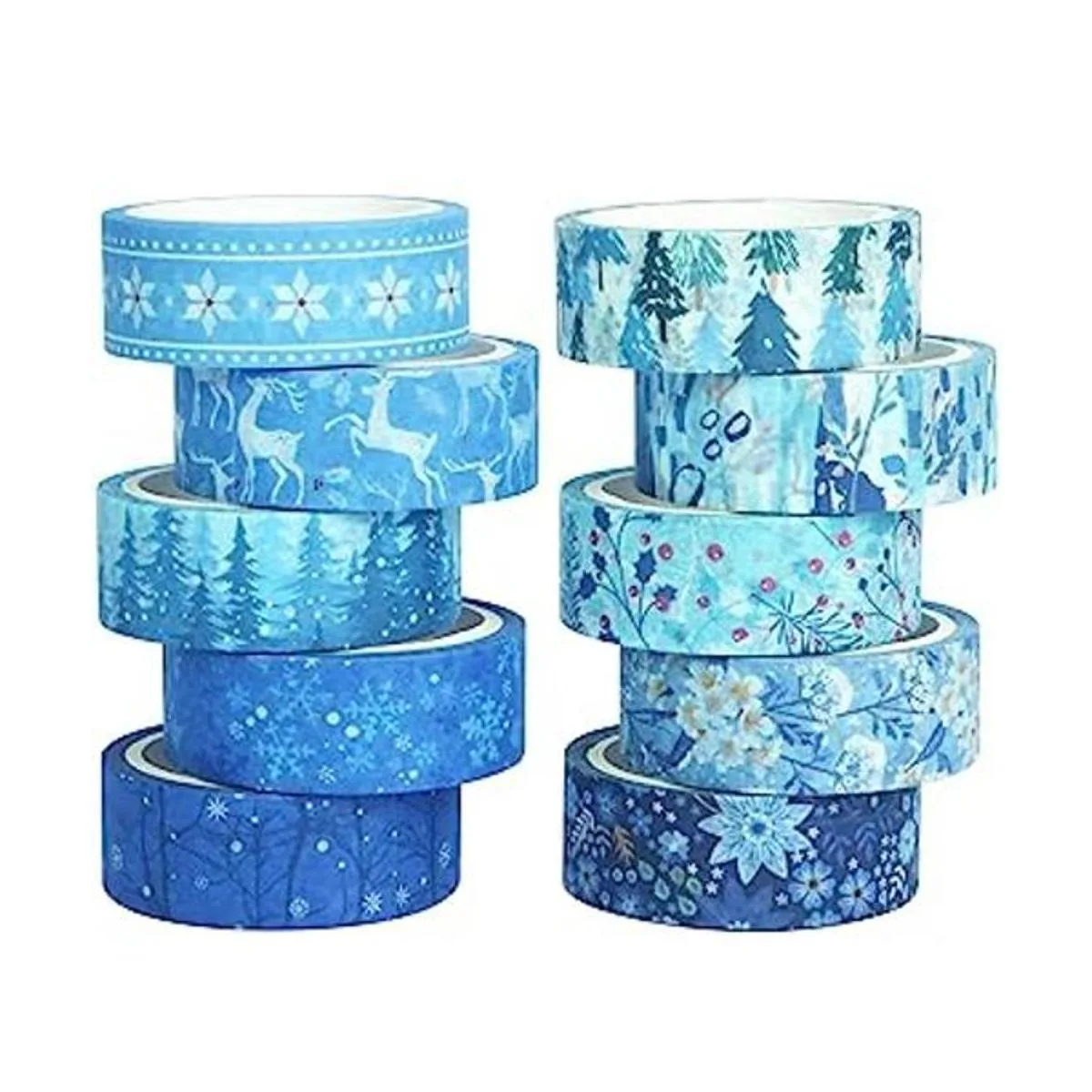 Yubbaex Juego de 10 rollos de cinta Washi de invierno_1