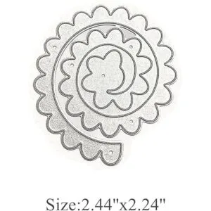 XMYXCRAFT Troqueles de metal con flores en espiral 3D_2