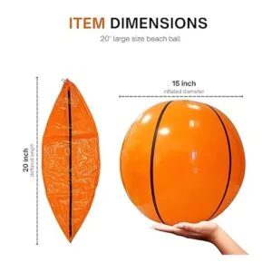 4Es Novelty Balón de baloncesto inflable de 20 pulgadas_4