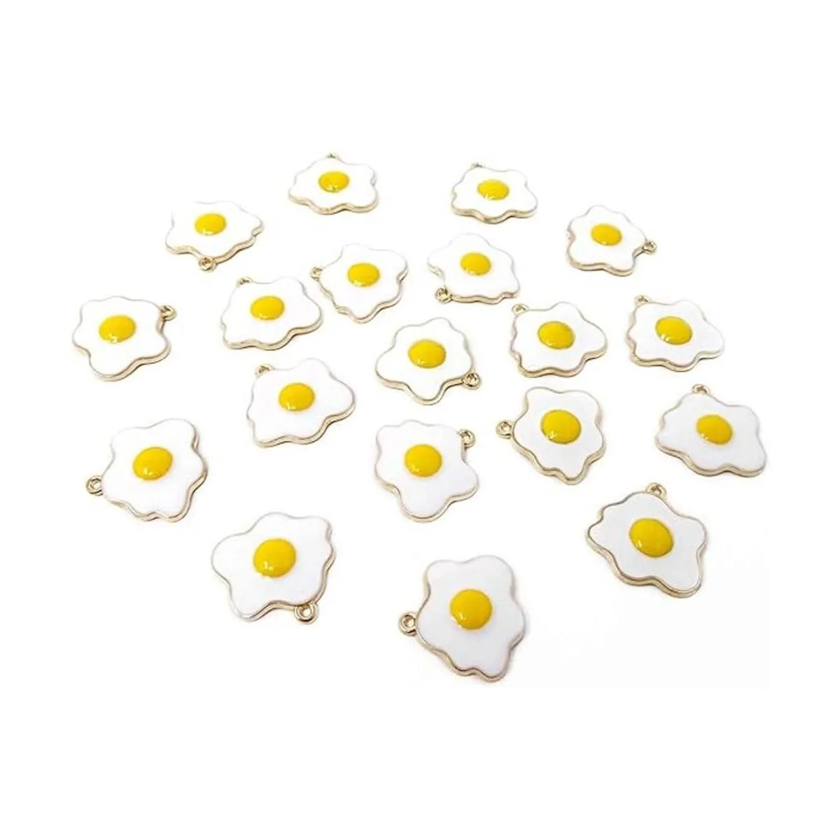 Honbay 20 piezas de aleación de esmalte huevos fritos_4