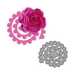 XMYXCRAFT Troqueles de metal con flores en espiral 3D_4