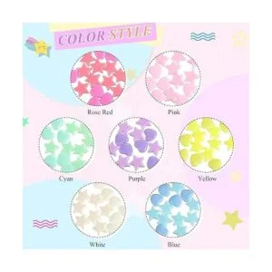 400 cuentas de acrílico con forma de corazón y cuentas en_5