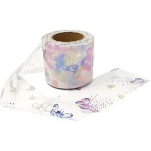 Honbay Cinta de gasa suave con estampado de mariposas de_1