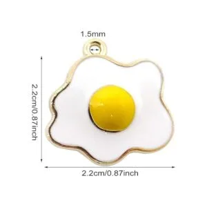 Honbay 20 piezas de aleación de esmalte huevos fritos_2