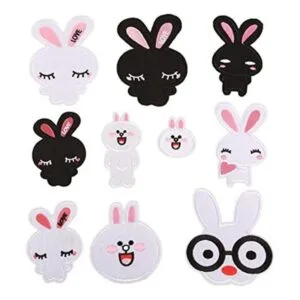 Parches de hierro para ropa de conejitos lindos con_1