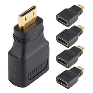 JD Mini adaptador HDMI 5 unidades chapado en oro HDMI_1