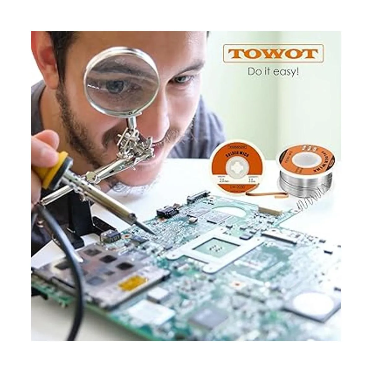 TOWOT Trenza de mecha de soldadura con flujo electrónico_5