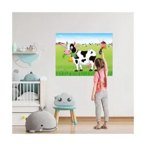 ASTARON Pin The Tail on The Cow Juego de fiesta con 30_5