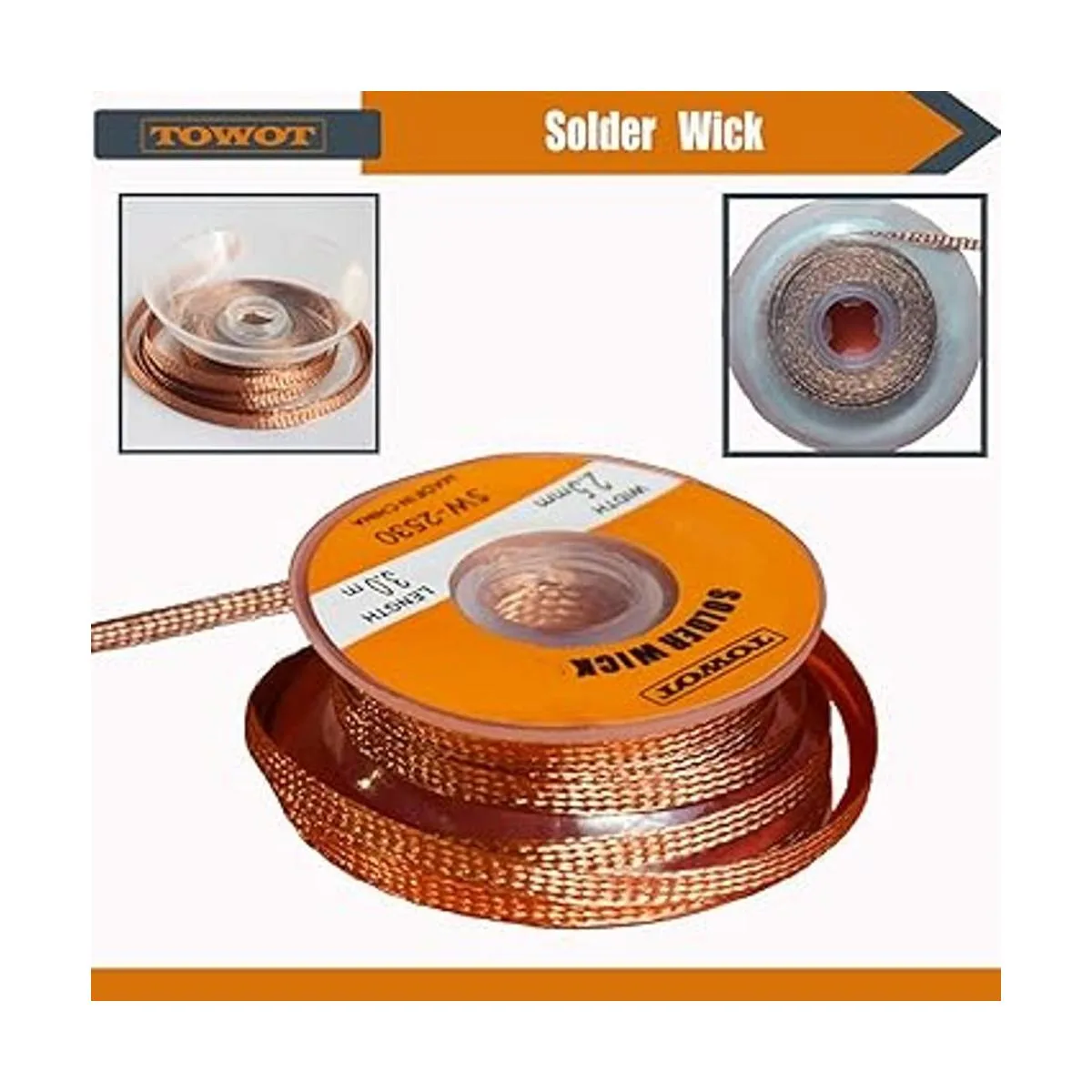 TOWOT Trenza de mecha de soldadura con flujo electrónico_2