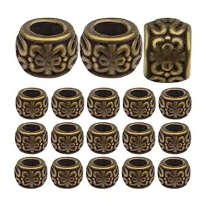 100 cuentas espaciadoras redondas de bronce antiguo_1