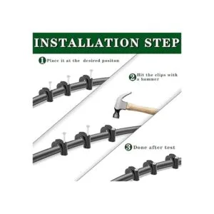 Rierdge 100 abrazaderas de media pinza en J con clavo 12_6