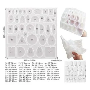 Szecl Juego de 38 cavidades para joyería de resina molde_4