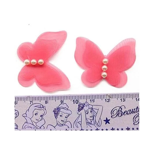 Dandan DIY 30 lazos de organza con diseño de flores y_3