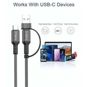 Basesailor Cable USB C a USB C de 100 W de 10 pies con_2