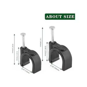 Rierdge 100 abrazaderas de media pinza en J con clavo 12_5