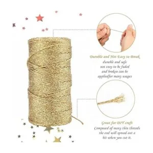 Cordel decorativo metálico para panaderos de 110 yardas_5