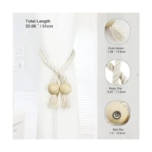 Nieffeiy Paquete de 2 cintas magnéticas para cortinas de_3