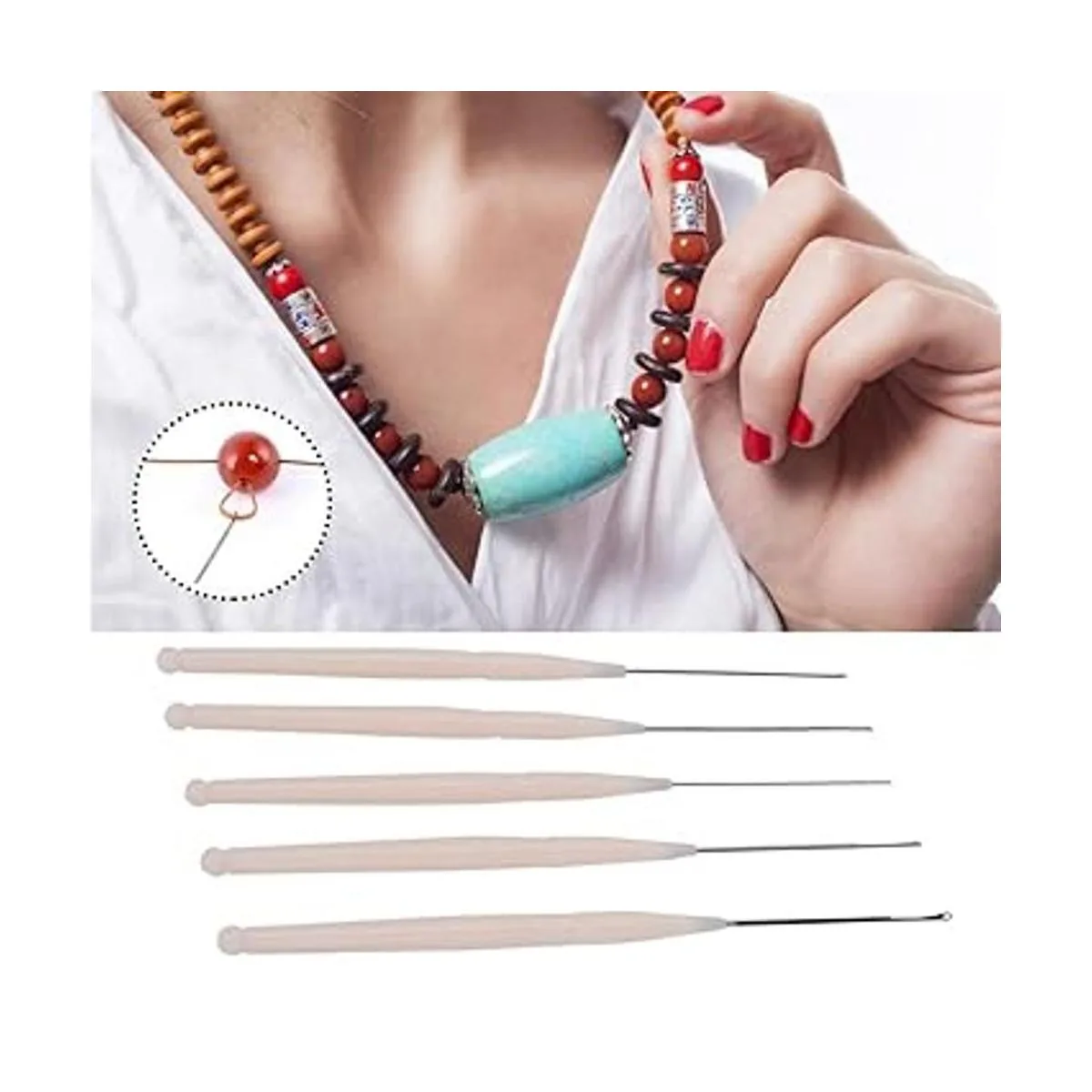 Agujas de cuentas 5 piezas de accesorios de joyería_2