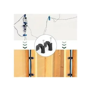 Rierdge 100 abrazaderas de media pinza en J con clavo 12_7