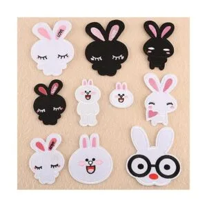 Parches de hierro para ropa de conejitos lindos con_2