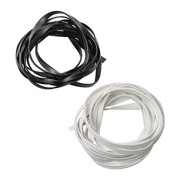 PZRT Cordón plano de piel sintética de 4 yardas de largo_1