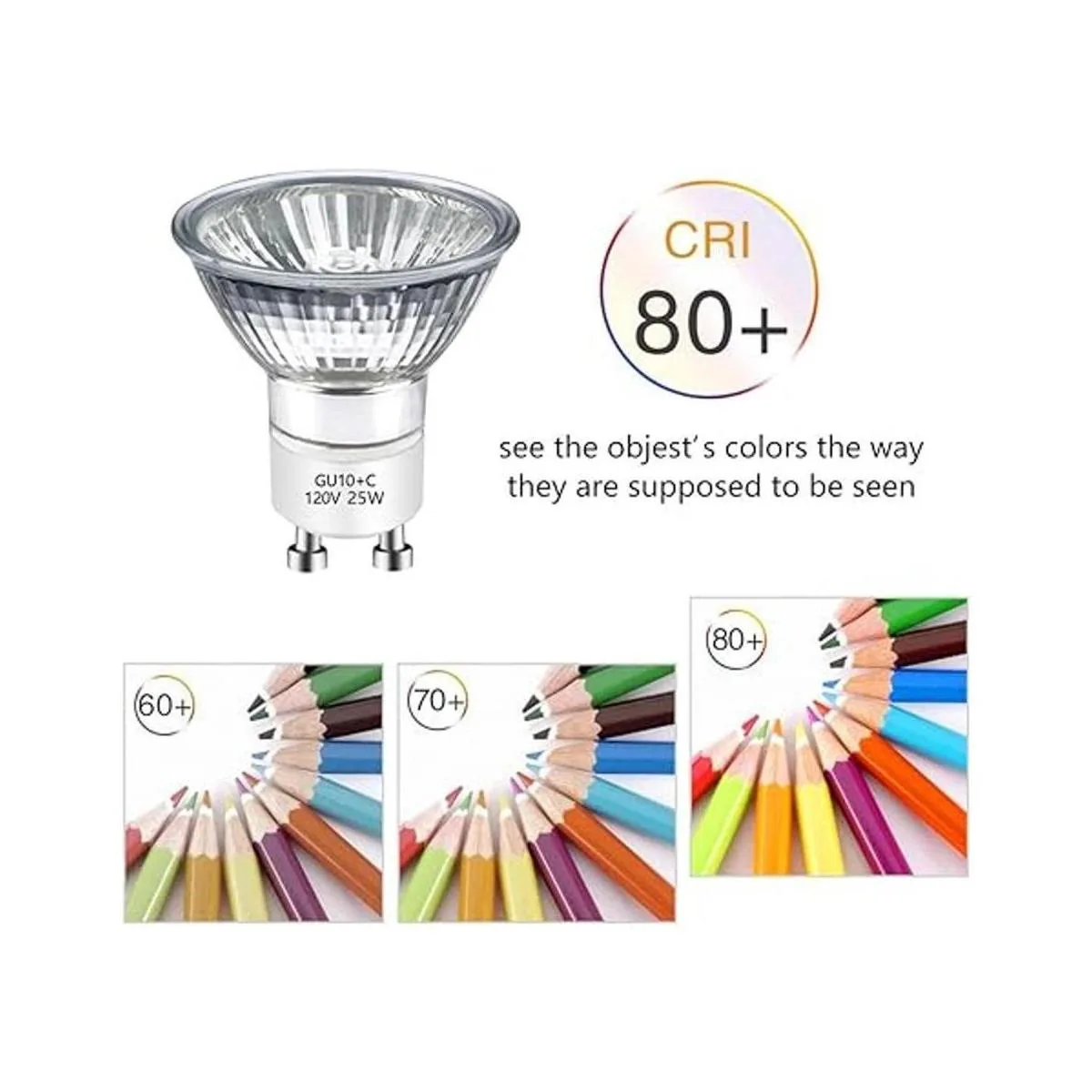 Ahevo GU10 Bombilla halógena de 120 V 25 W cubierta de_3