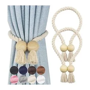 Nieffeiy Paquete de 2 cintas magnéticas para cortinas de_1