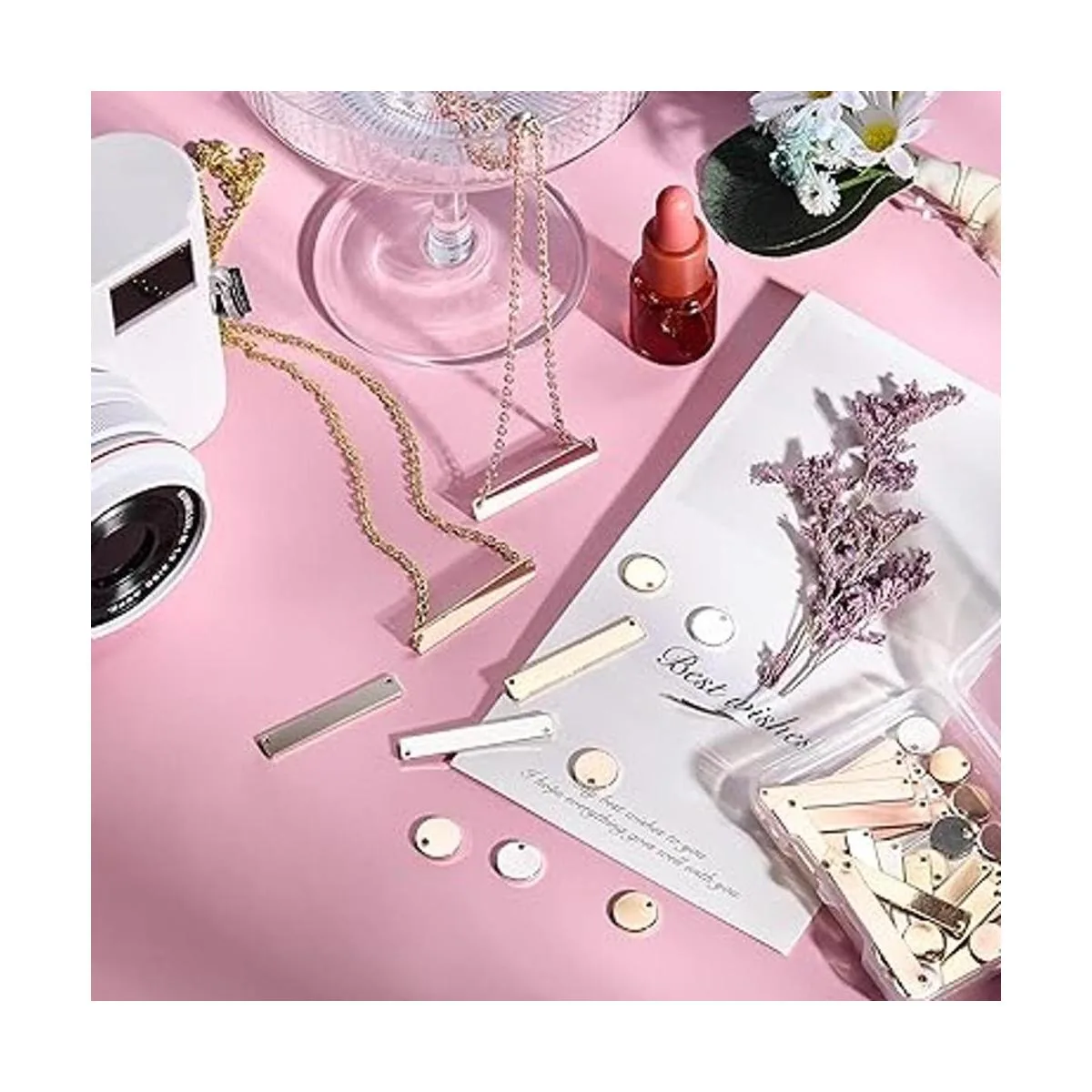 30 colgantes de etiqueta en blanco con estampado de metal_5