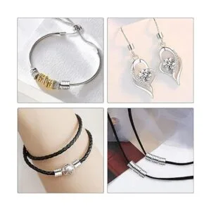 20 cuentas espaciadoras de acero inoxidable ranuradas con_6