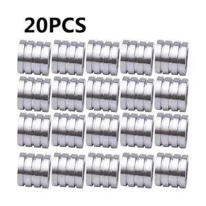 20 cuentas espaciadoras de acero inoxidable ranuradas con_2