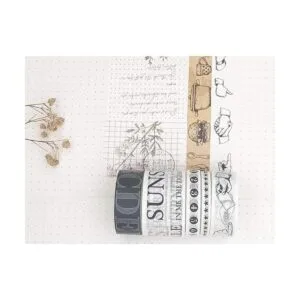 EnYan Juego de 7 rollos de cinta adhesiva Washi cinta_3