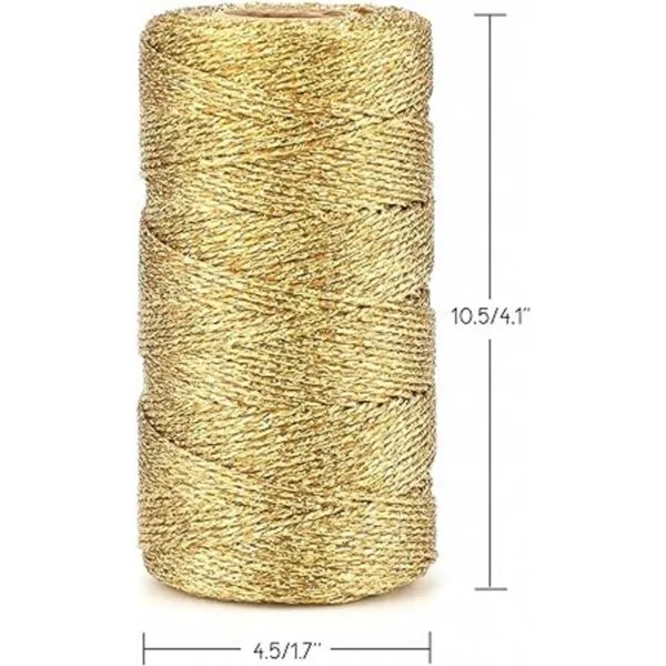 Cordel decorativo metálico para panaderos de 110 yardas_3